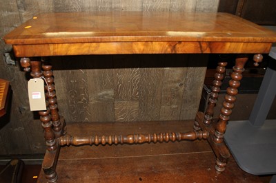 Lot 1232 - A Victorian figured walnut round cornered hall...