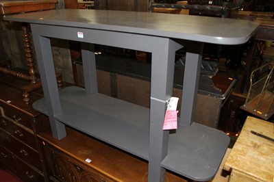 Lot 1234 - A contemporary grey painted round cornered two-...