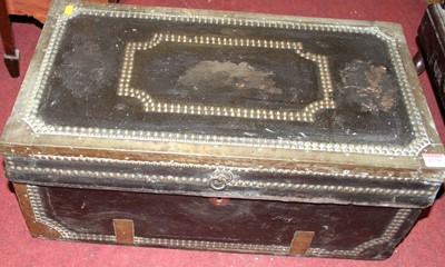 Lot 1278 - A 19th century canvas, brass mounted, and...