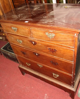 Lot 1280 - A 19th century mahogany chest of two short...