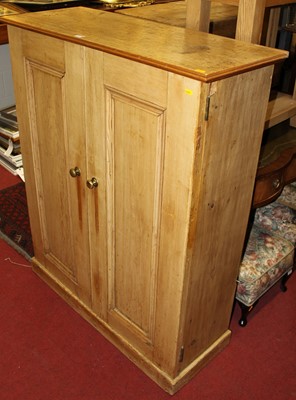 Lot 1240 - A 19th century pine double door pantry...