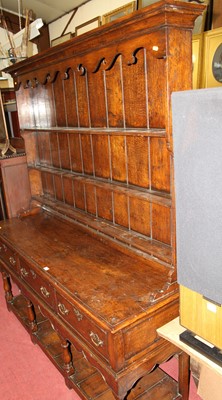 Lot 1249 - A joined oak provincial dresser, in the 18th...