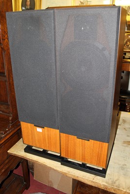 Lot 1250 - A pair of 1970s teak Mordaunt-Short speakers,...