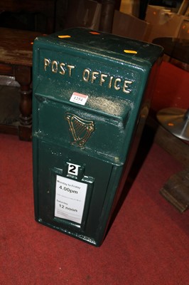 Lot 1254 - A reproduction Irish green painted metal pole...