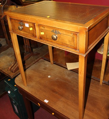 Lot 1255 - A reproduction yew wood and gilt tooled tan...