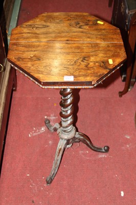 Lot 1263 - A Victorian rosewood octagonal fixed top...