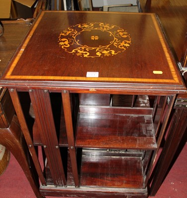 Lot 1264 - A circa 1900 mahogany and satinwood inlaid...