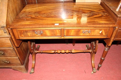 Lot 1272 - A reproduction mahogany and crossbanded...