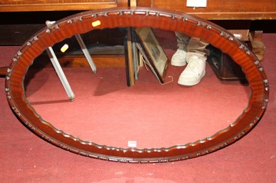 Lot 1273 - An early 20th century mahogany framed oval...