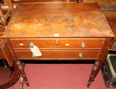 Lot 1275 - An early 19th century mahogany two-drawer...