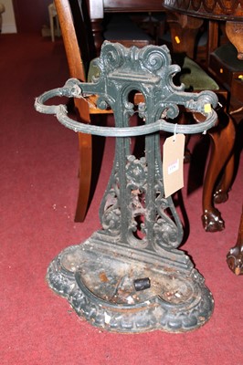 Lot 1336 - A Victorian painted and floral pierced cast...
