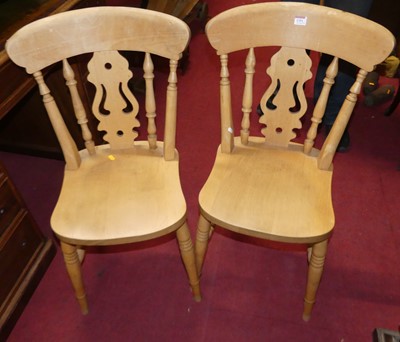 Lot 1351 - A set of four contemporary beech splatback...