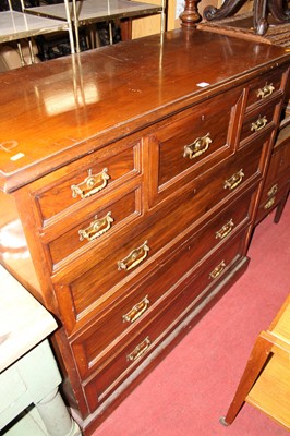 Lot 1290 - A late Victorian walnut square front chest by...