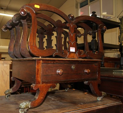 Lot 1293 - A Victorian rosewood three-division single...