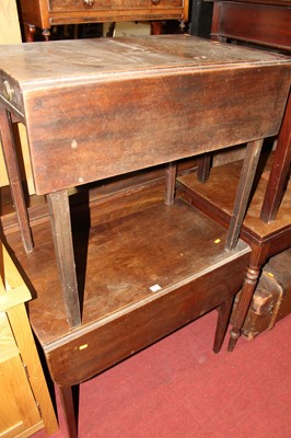 Lot 1294 - Two early 19th century mahogany Pembroke tables
