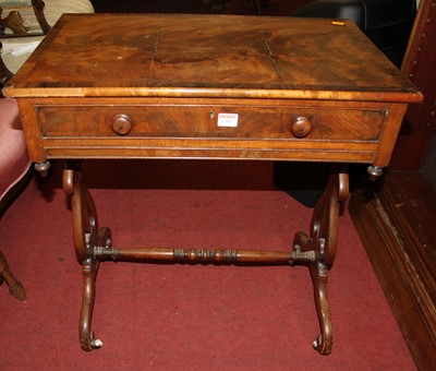 Lot 1302 - A mid-19th century flame mahogany and rosewood...