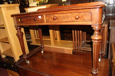 Lot 1308 - A mid-Victorian mahogany round cornered ledge...