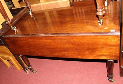 Lot 1309 - A mid-Victorian mahogany drop-flap supper...