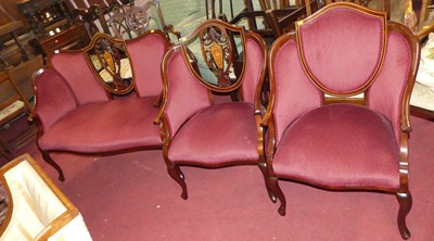 Lot 1392 - A late Victorian mahogany, satinwood and ivory...