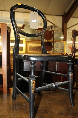 Lot 1312 - A mid-Victorian ebonised, mother-of-pearl...