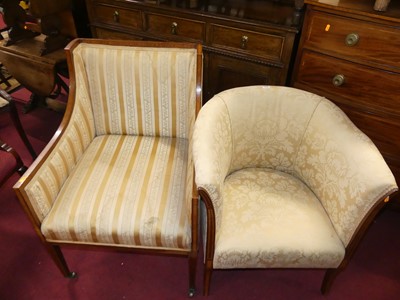 Lot 1396 - An Edwardian mahogany and satinwood inlaid...