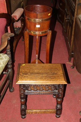 Lot 1316 - A contemporary relief carved oak hinged top...