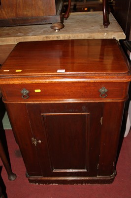Lot 1317 - A mid-Victorian mahogany round cornered hinge...