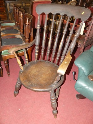 Lot 1398 - An early 20th century elm and stained beech...