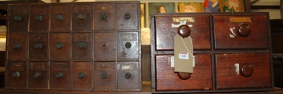 Lot 1320 - An early 20th century stained pine table top...