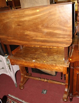 Lot 1321 - A mid-Victorian satin wood two-drawer...