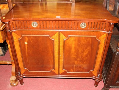 Lot 1323 - A contemporary French style mahogany and flame...