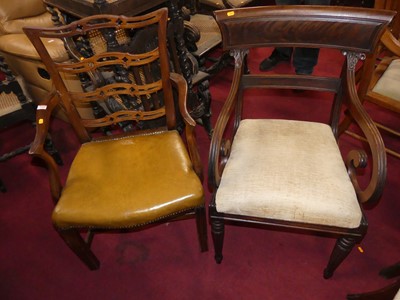 Lot 1409 - A 19th century mahogany Heppelwhite style...