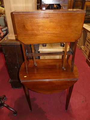 Lot 1416 - A 19th century mahogany dropflap side table;...