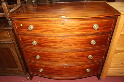 Lot 1428 - A 19th century mahogany and satinwood strung...