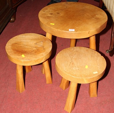 Lot 1430 - A contemporary elm circular low occasional...