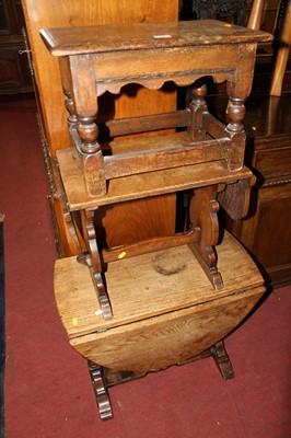 Lot 1432 - A contemporary moulded oak low dropflap...