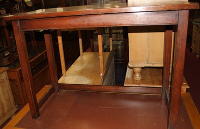 Lot 1447 - An oak rectangular plain side table, w.106.5cm
