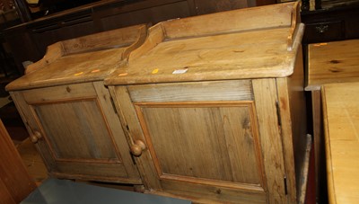 Lot 1462 - A pair of rustic pine round cornered single...