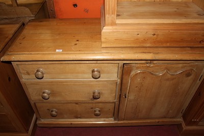 Lot 1465 - A Victorian pine low side cupboard, having...