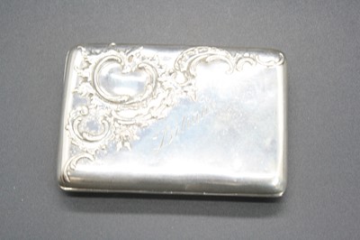 Lot 348 - A continental white metal and embossed pocket...