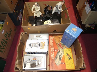Lot 1536 - Two boxes of Star Wars and Doctor Who related...