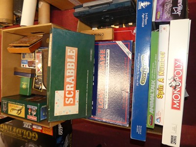 Lot 1583 - Two boxes of mixed vintage board games