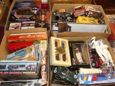 Lot 1589 - Four boxes of mixed model and car related...