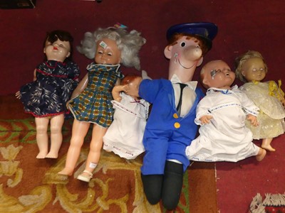 Lot 1596 - A collection of mixed vintage children's dolls...