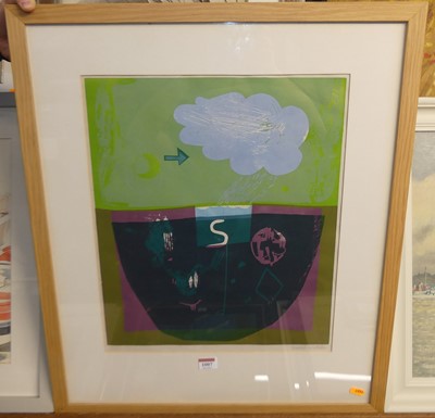 Lot 1007 - David Watson - Passing cloud, screenprint,...
