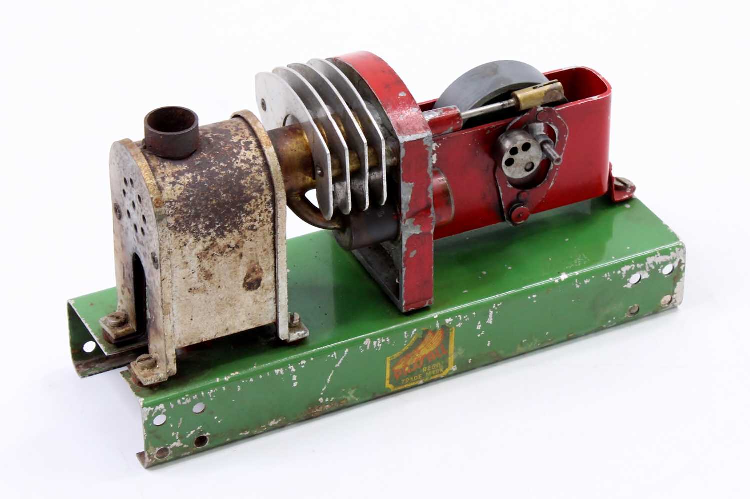 Lot 19 - Passall stationary horizontal hot air engine,...