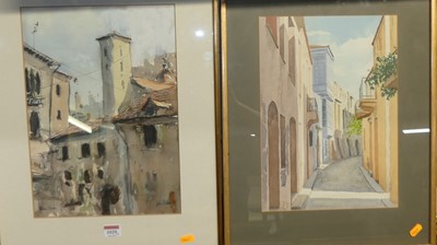 Lot 1029 - John Clibbon (c20th) - Italian scene, ink and...