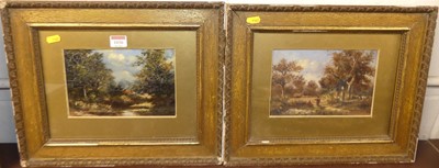 Lot 1036 - Early 20th century - Pair; Landscape studies,...