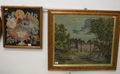 Lot 794 - An early 20th century embroidered panel...