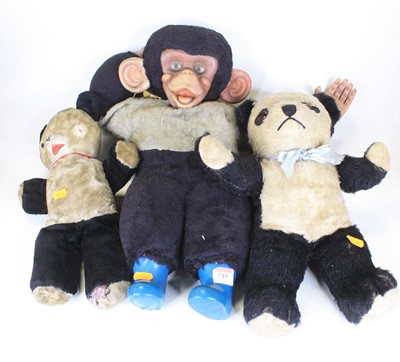 Lot 719 - A collection of three vintage stuffed toys, to...
